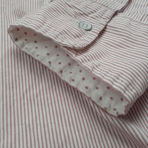 Aeropostale Pink & White Striped Button Down shirt - Picture 3 of 8